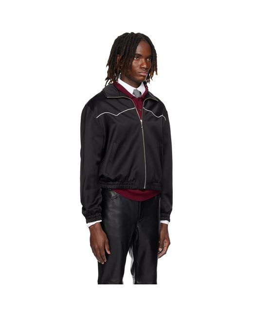 Ernest W. Baker Black Western Track Jacket for men