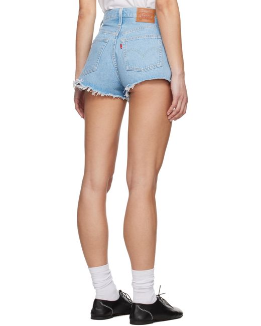 Short 501 Bleu En Denim À Taille Haute Levi's en coloris Blue