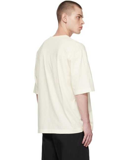 Lemaire Off-white Garment-dyed T-shirt for men