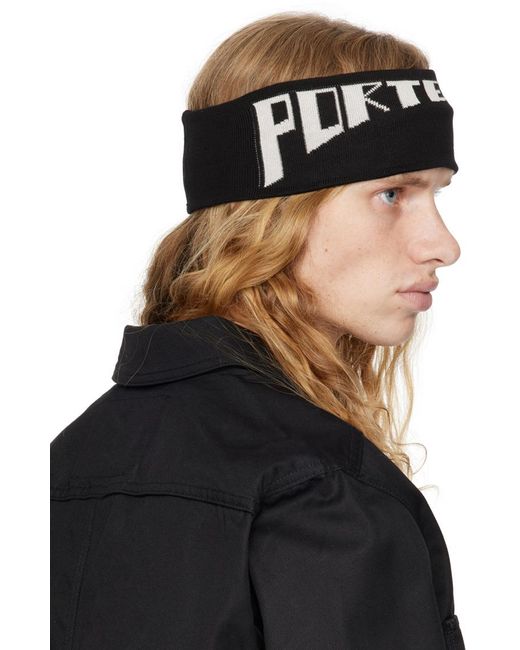 Rick Owens Porterville Cotton Knit Headband in Black for Men