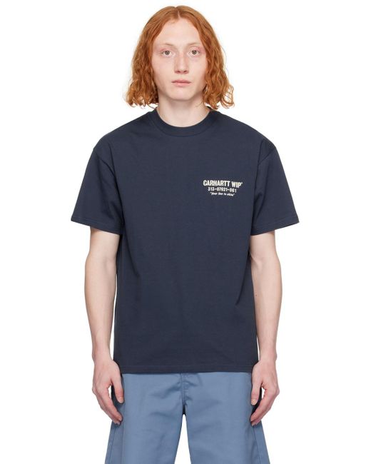 T-shirt 'less troubles' bleu marine Carhartt pour homme en coloris Blue