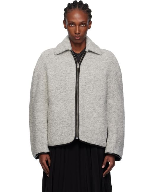 J.W. Anderson Gray Contrast Trim Casual Jacket