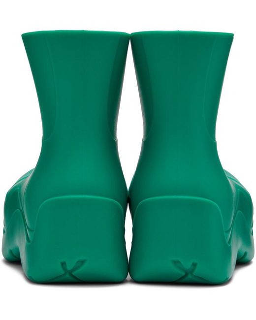 Bottega Veneta Green Puddle Biodegradable-rubber Ankle Boots