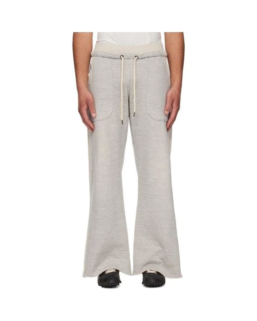 R13 White Side Insert Sweatpants for men