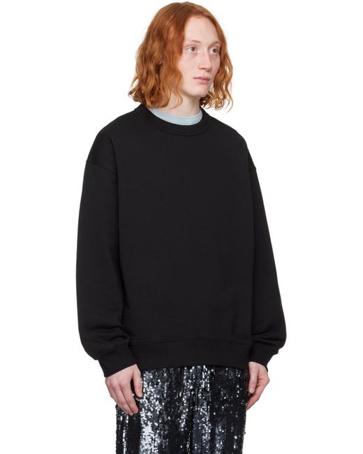 Dries Van Noten Black Oversized Sweatshirt for men
