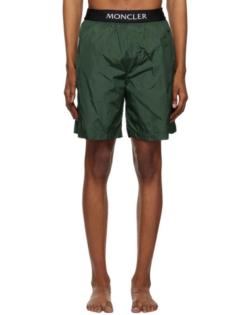 Moncler Green Three-pocket Swim Shorts for men
