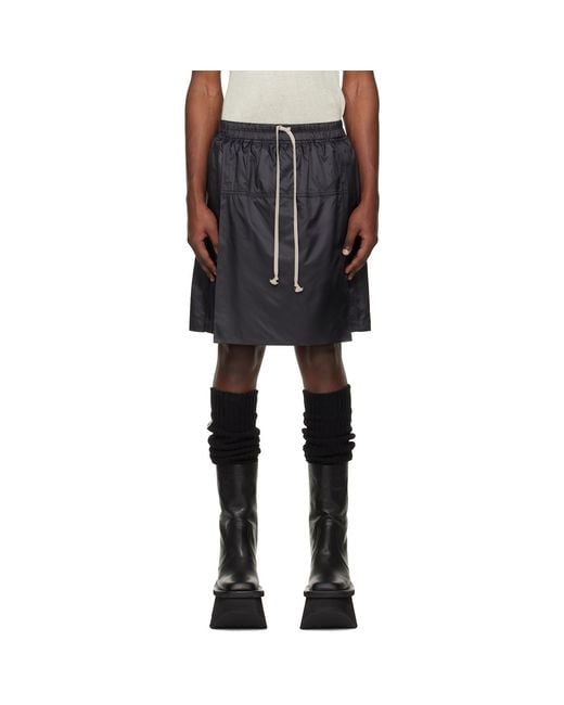 Rick Owens Black Moncler + Kilt Shorts for men