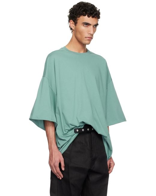 メンズ Rick Owens ブルー Hollywood Tommy Tシャツ Green
