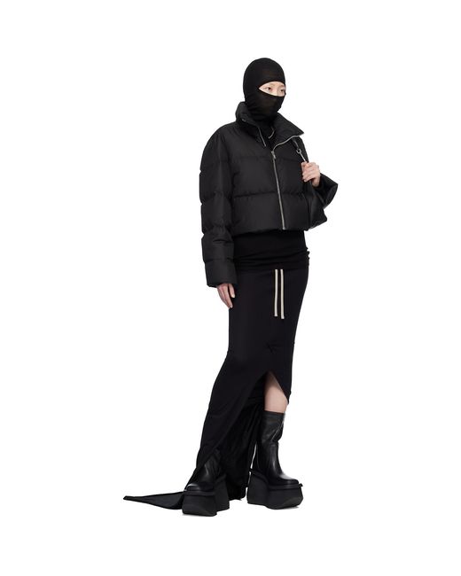 Rick Owens Black Moncler + Cropped Cyclopic Down Jacket