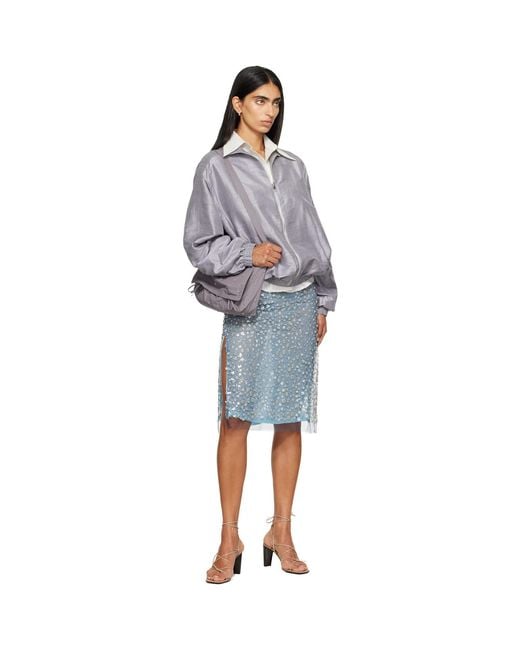 RESCHA Blue Ssense Exclusive Galaxy Midi Skirt