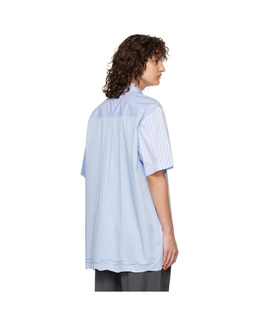 Chemise Bleue À Panneaux Adererror en coloris White