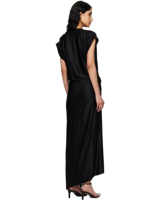 Rabanne Black Wrap Midi Dress