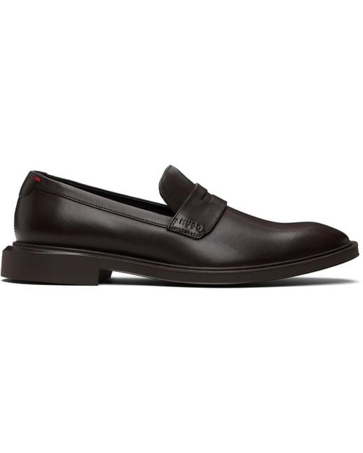 HUGO Black Penny Trim Loafers for men