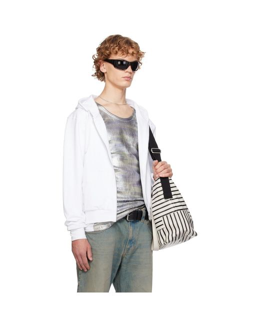 SECONDA White Ssense Exclusive One Two Hoodie for men