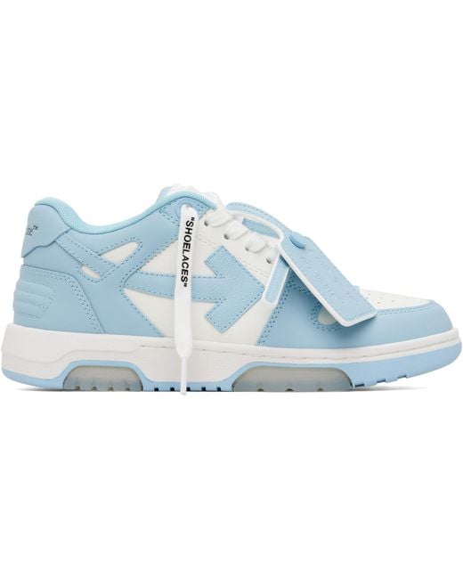 Off-White c/o Virgil Abloh Blue 'Out Of Office' Calf Leather Sneakers