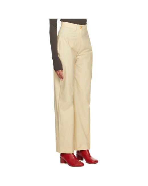 Nanushka Natural Off-white Nessa Trousers