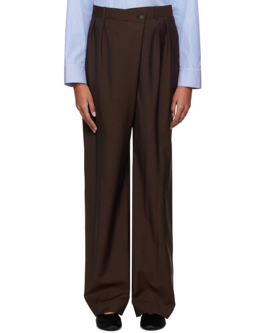 The Row Black Brown Willow Trousers