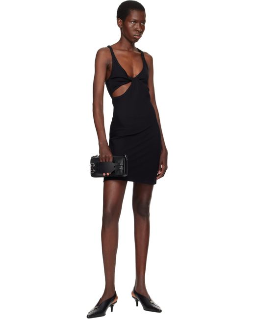 Courreges Black Twist 90's Rib Minidress