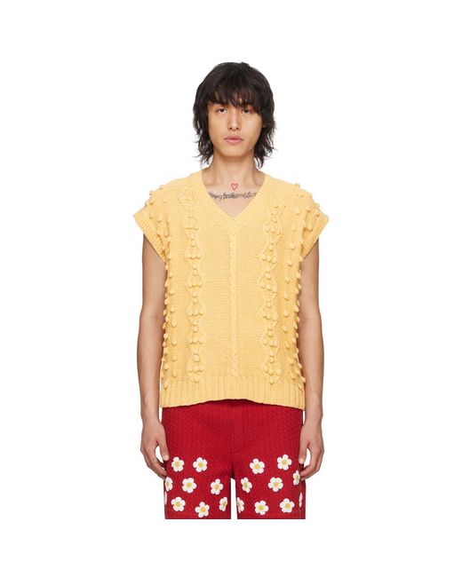 HARAGO Red Appliqué Vest for men
