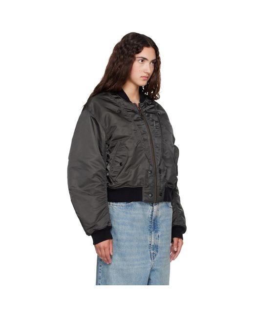 Maison Margiela Black Reversible Bomber Jacket