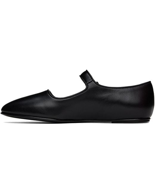 The Row Black Ava Ballerina Flats
