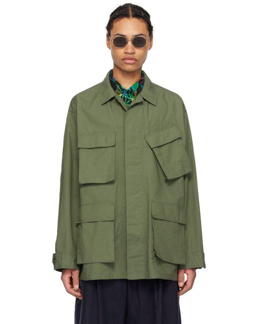 Engineered Garments Green Khaki Bdu Jacket for men
