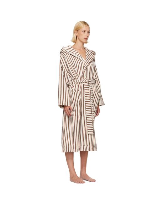 Tekla White Terry Hooded Bathrobe
