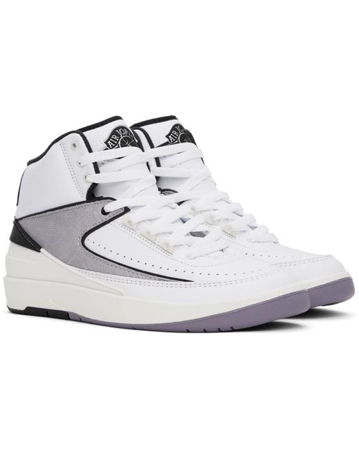 Baskets rétro air jordan 2 blanc et argenté Nike pour homme en coloris Black