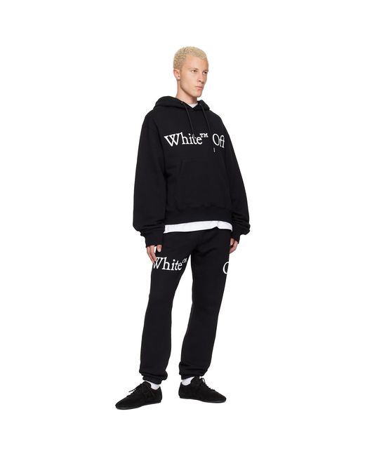 Off-White c/o Virgil Abloh Black Bookish Scarf Cuffed Sweatpants for men