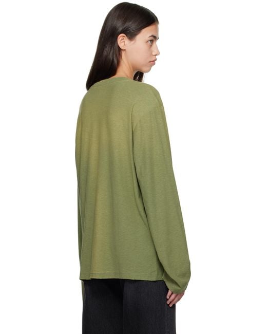 T-Shirt Décontracté Vert À Logo Acne en coloris Green