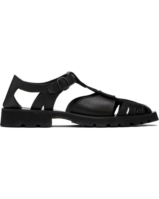 Hereu Black Pesca Sport Grainy Sandals for men