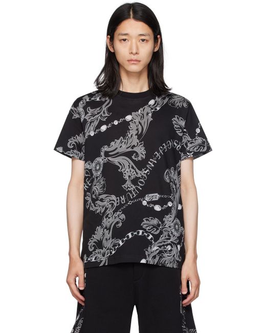 Versace Black Chain T-shirt for men