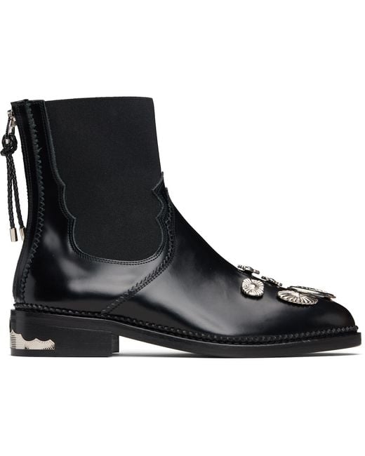 Toga Black Polido Boots