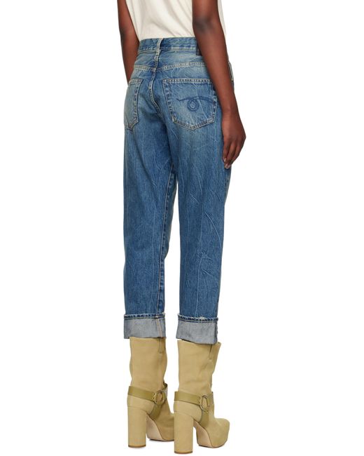 R13 Blue Crossover Jeans