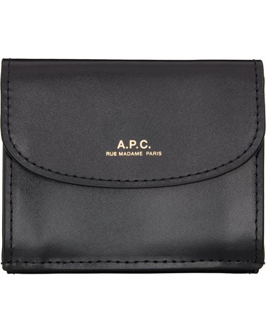 A.P.C. Black Trifold Genève Wallet