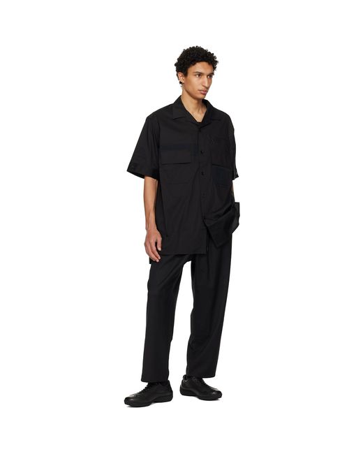 Y-3 Black Refined Wool Track Pants for men