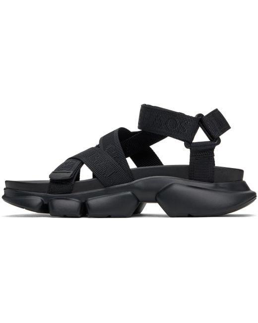Undercover ブラック プラットフォーム サンダル Black