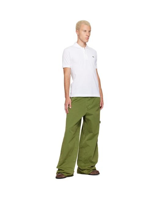 Lacoste White Classic Fit Original L.12.12 Polo for men
