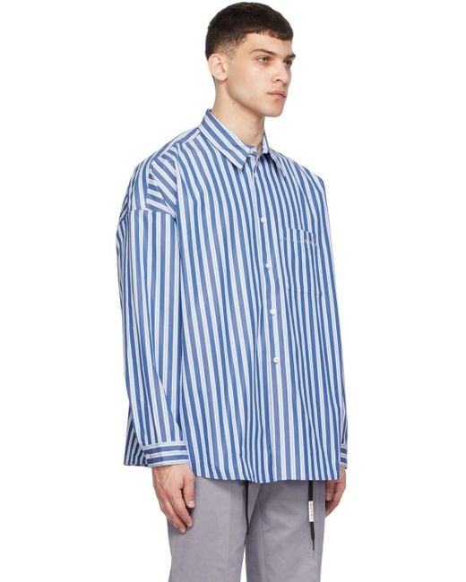 Marni Blue Striped Shirt for men