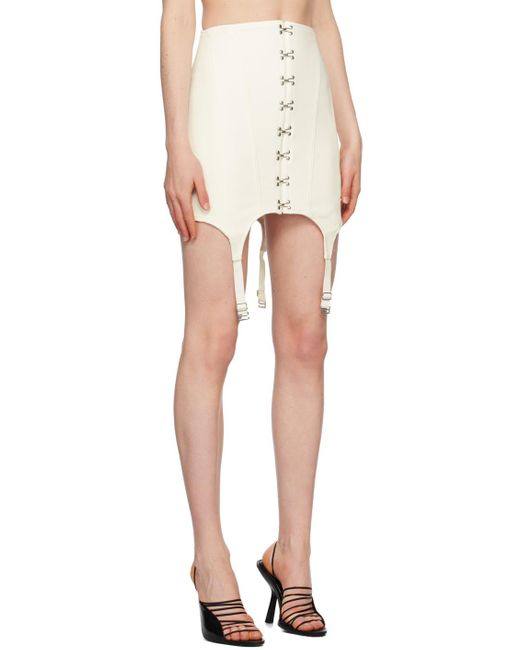Dion Lee Off-white Corset Garter Miniskirt