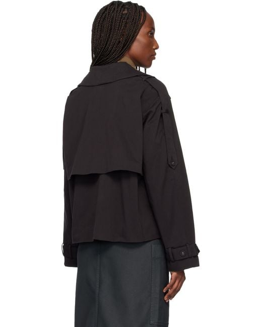 Proenza Schouler Black Label Yasmin Cropped Trench Coat