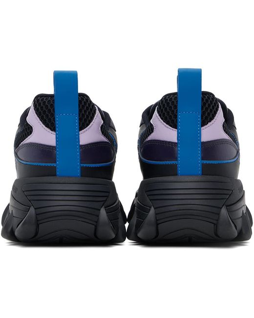 Baskets b-east noir et bleu à appliqués à logo Balmain pour homme en coloris Black