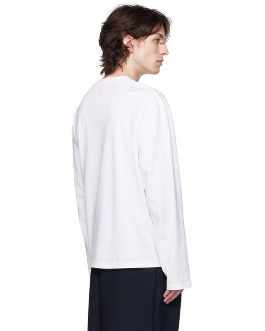 Charles Jeffrey White Graphic Long Sleeve T-shirt for men