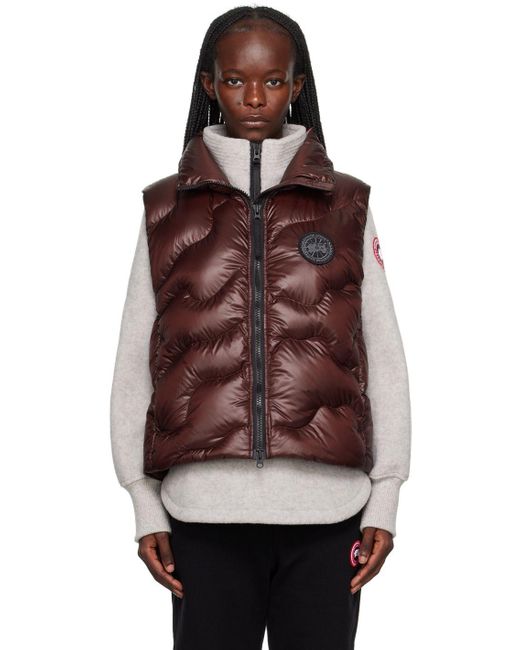 Canada Goose Red Cypress Down Vest in Brown | Lyst