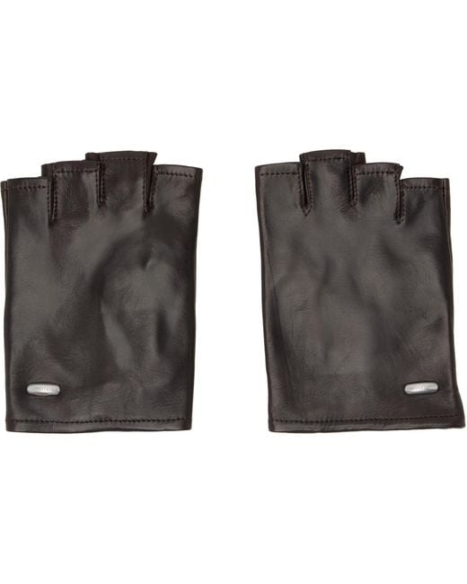 Our Legacy Black Biker Gloves
