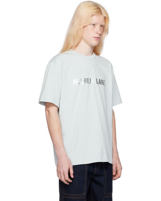 Helmut Lang White Blue Space T-shirt for men