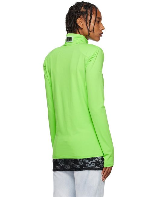 Col roulé barcode vert VTMNTS en coloris Green