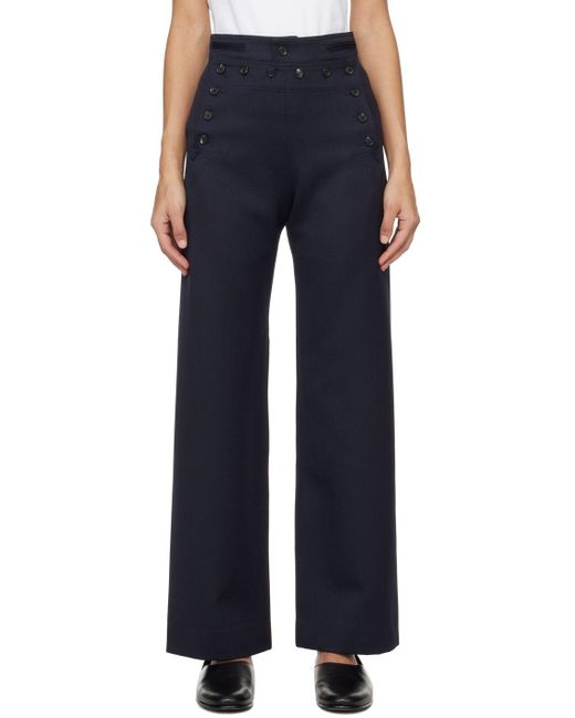 Bode Navy Sailor Trousers in Blue | Lyst