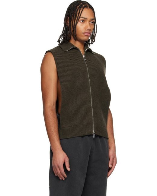 Jean Paul Gaultier Black Turtleneck Sweater Vest for men