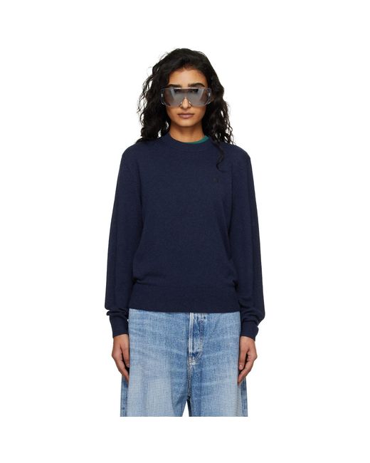 Acne Blue Fitted Yak Wool Sweater